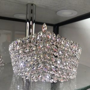 Tiara crowns, silver tiara crowns